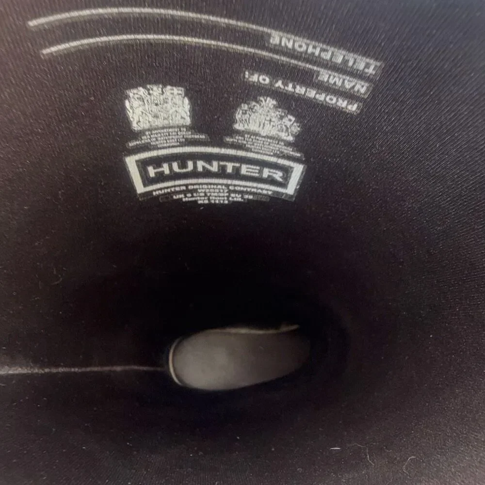 HUNTER ORIGINAL Black Contrast Tall Boots-7M